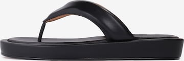 Kazar Studio T-Bar Sandals in Black: front