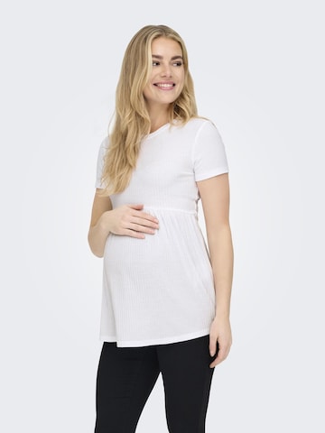 Only Maternity - Camiseta 'OLMMalaya' en blanco: frente