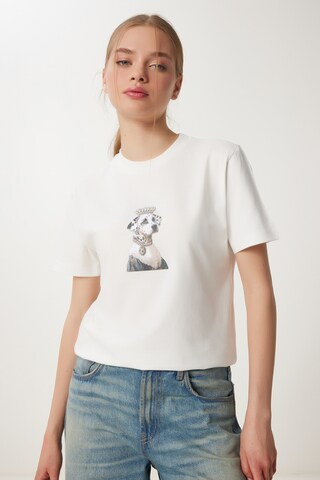 Maglietta di Happiness İstanbul in bianco: frontale