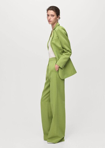 MANGO Wide leg Pleated Pants 'Apple' in Green