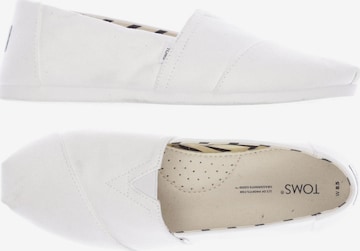 TOMS Flats & Loafers in 39 in White: front