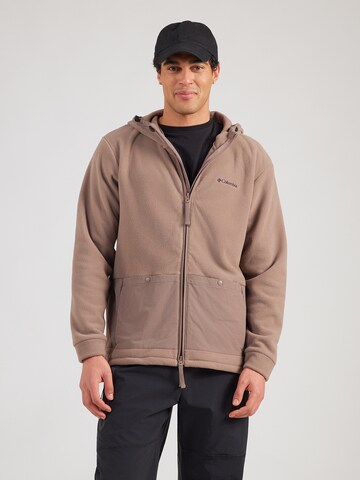 Veste en polaire fonctionnelle COLUMBIA en marron : devant