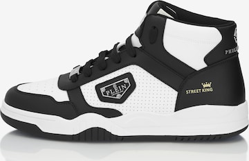 Philipp Plein Sneakers hoog 'Street' in Zwart: voorkant