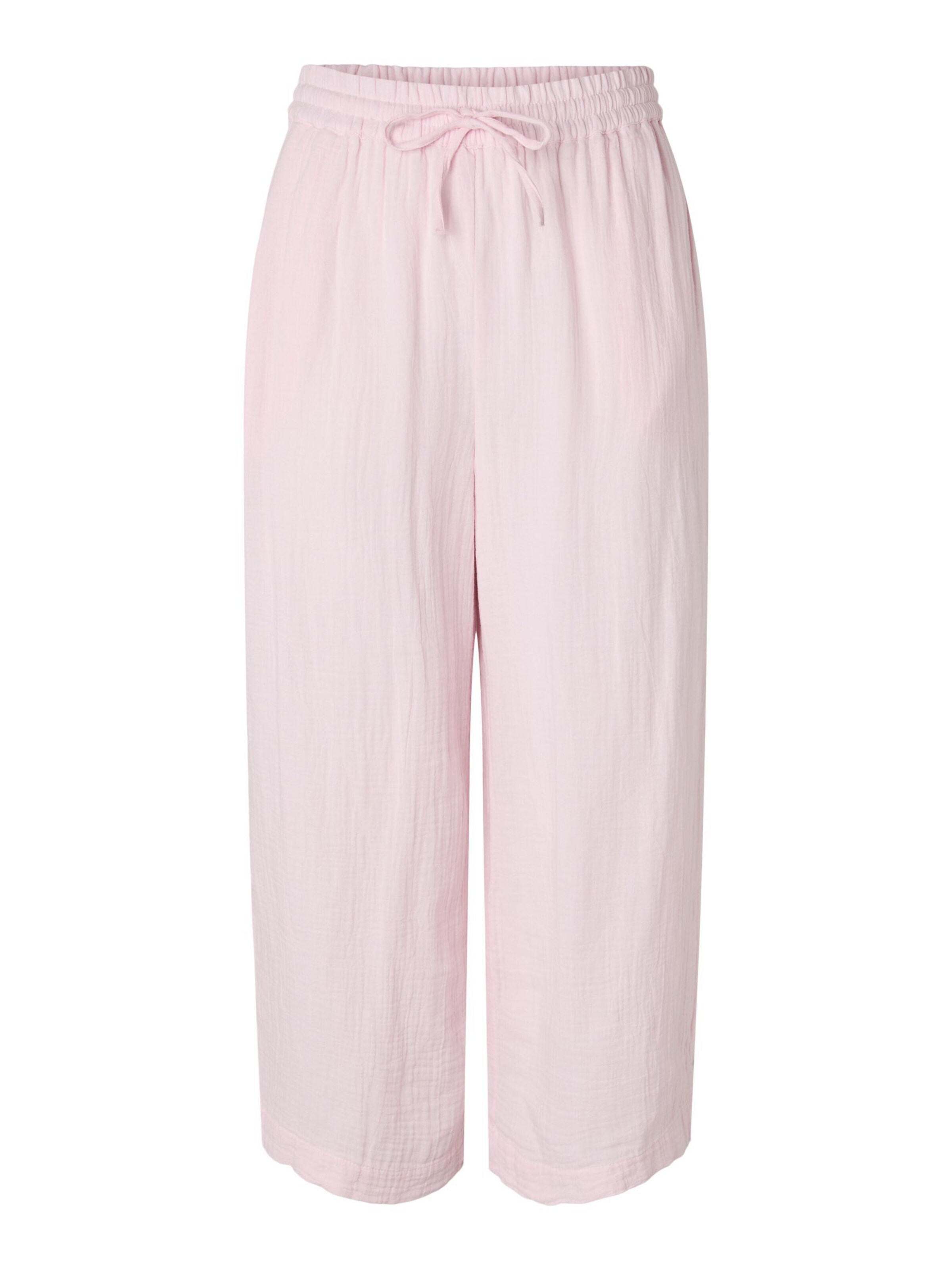 PIECES Wide leg Broek 'PCSastina' in Roze: voorkant