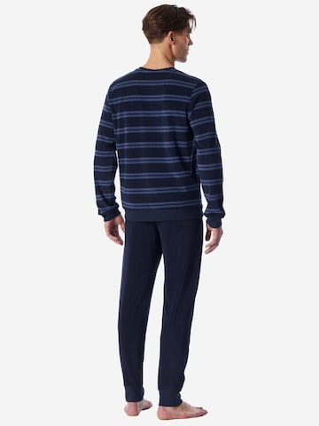 SCHIESSER Pyjamas lang i blå