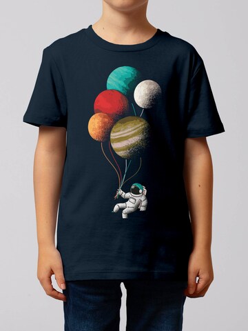 watabout.kids T-Shirt 'Balloon Spaceman' in Blau: Vorderseite