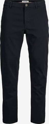 JACK & JONES Lærredsbukser 'Marco Fred' i sort: forside