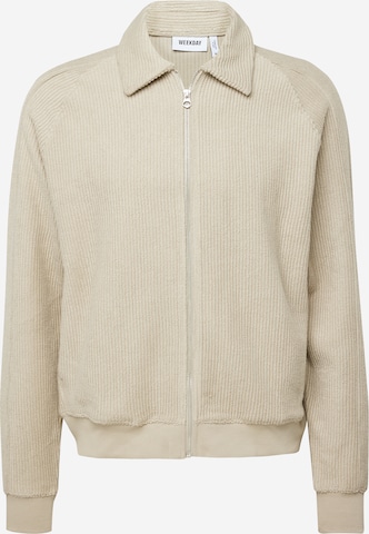 Veste mi-saison 'John' WEEKDAY en beige : devant