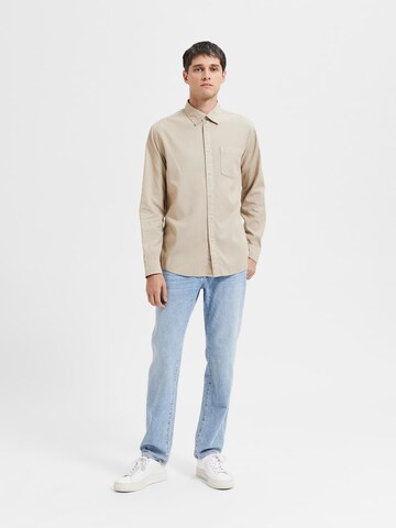 SELECTED HOMME Regular fit Overhemd in Beige