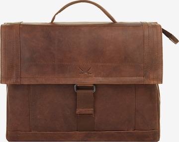 SANSIBAR Messenger in Braun: Vorderseite