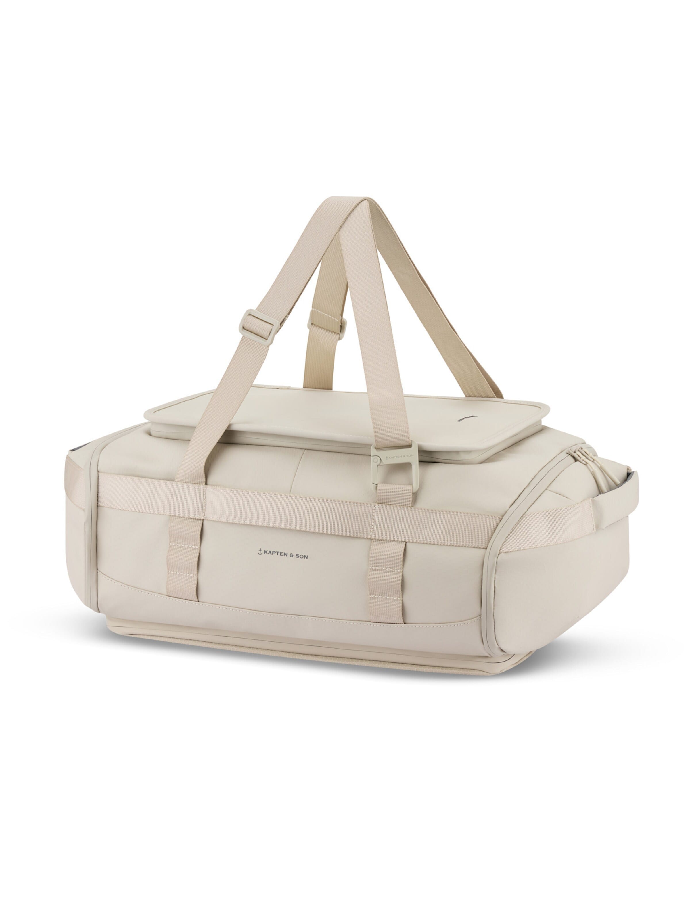Kapten & Son Matkakassi 'Lisbon Duffle Backpack Small' värissä beige: etupuoli