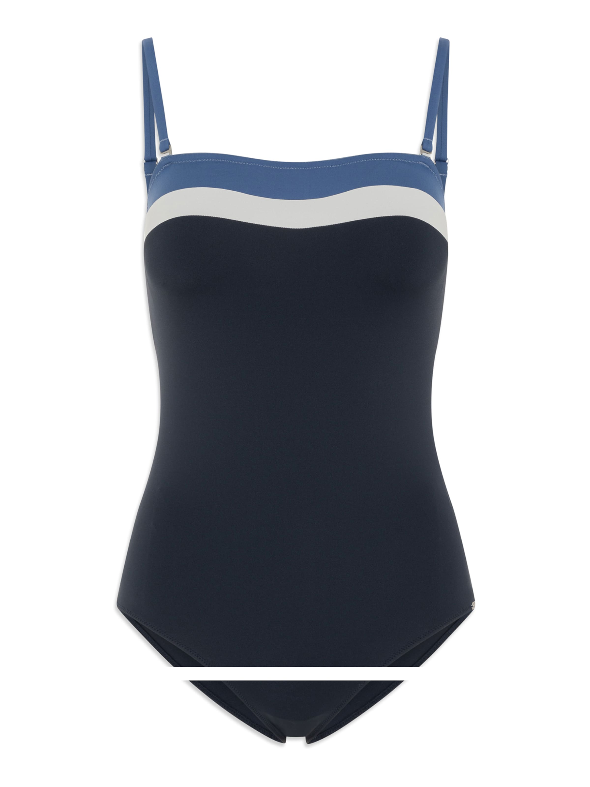 SCHIESSER Bandeau Badpak ' Ocean Swim ' in Blauw: voorkant