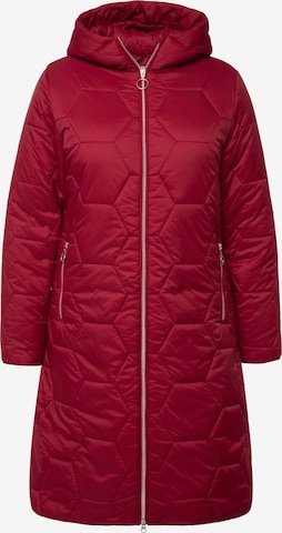 Ulla Popken Winter Jacket in Red: front