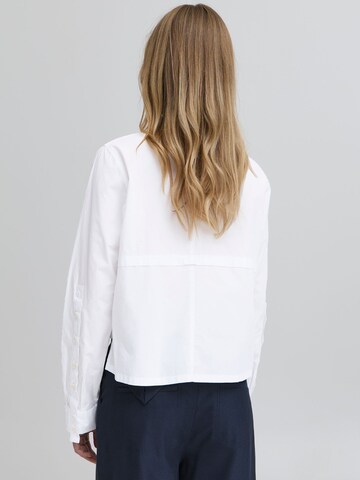 Ball Blouse ' BANORA CROPPED ' in White