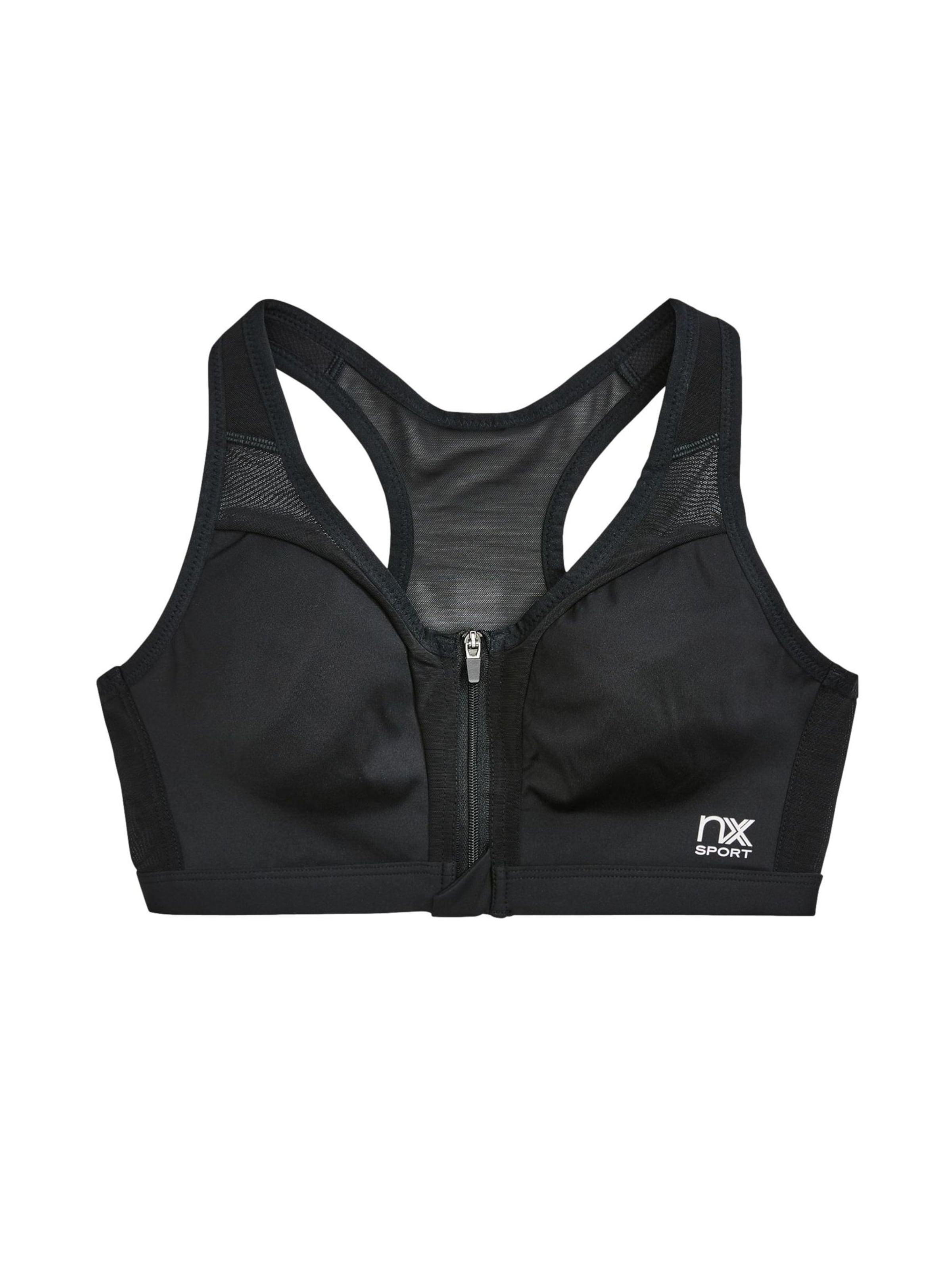 NextBustier Sportski grudnjak - crna boja: prednji dio