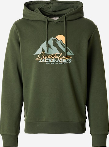 Sweat-shirt 'JJSUN' JACK & JONES en vert : devant