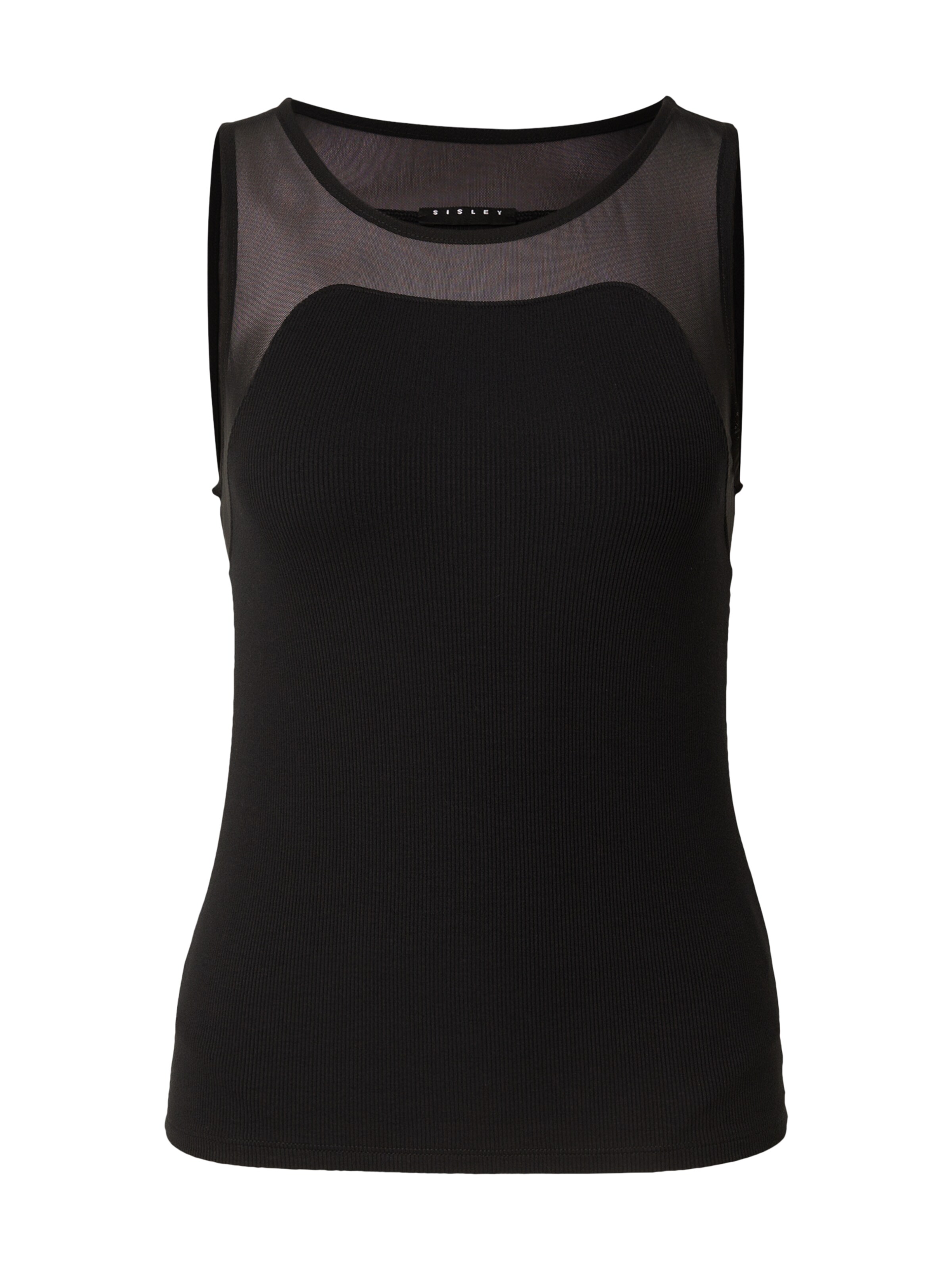 juoda Sisley Palaidinė be rankovių: priekis