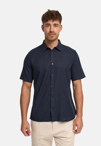 INDICODE JEANS Comfort fit Overhemd 'Ceppo' in Blauw: voorkant