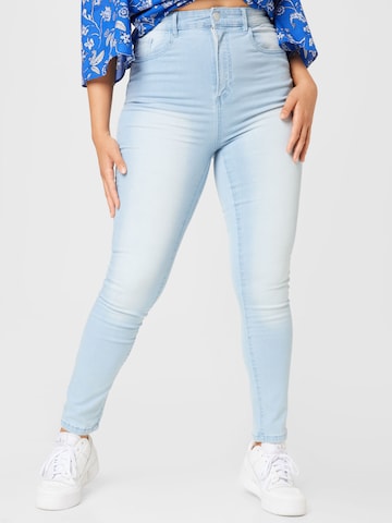 Dorothy Perkins Curve Skinny Jeans 'Alex' in Blauw: voorkant