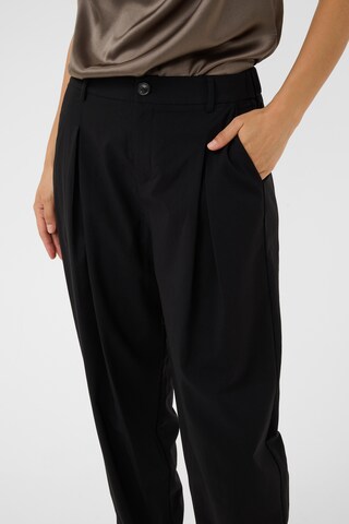 CULTURE Loose fit Pleat-front trousers 'Jamie' in Black