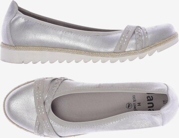JANA Flats & Loafers in 38,5 in Silver: front