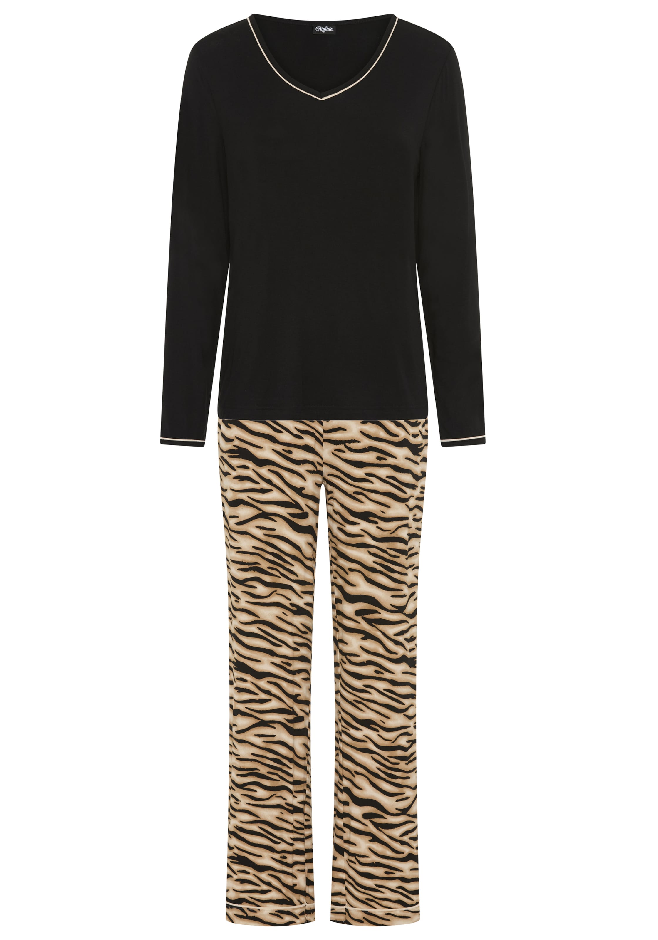 BUFFALO Pyjama in Schwarz: Vorderseite