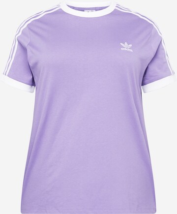 purpurinė ADIDAS ORIGINALS Marškinėliai 'Adicolor Classics 3-Stripes ': priekis