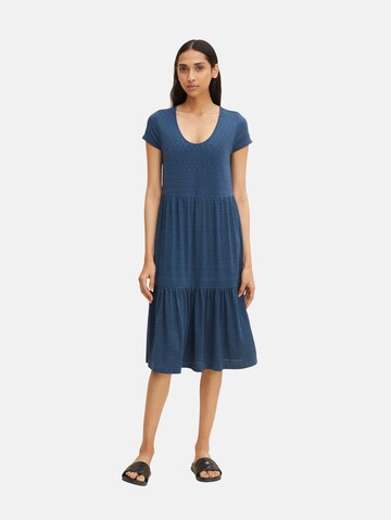 TOM TAILOR Dress 'Ajour' in Blue: front