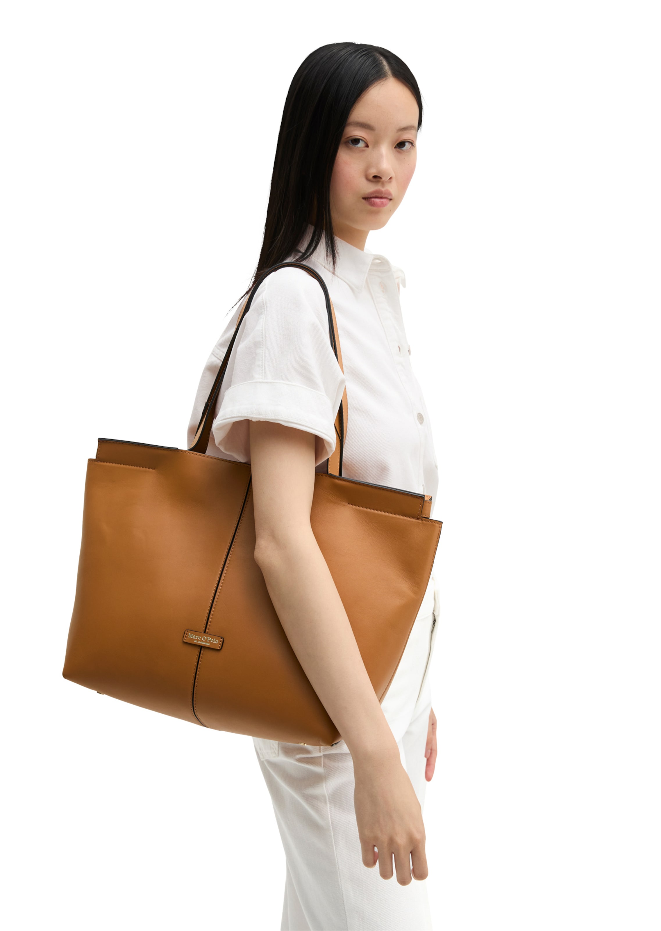 Marc O'Polo Shopper in Bruin: voorkant