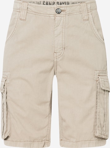 CAMP DAVID Regular Cargo trousers in Beige: front