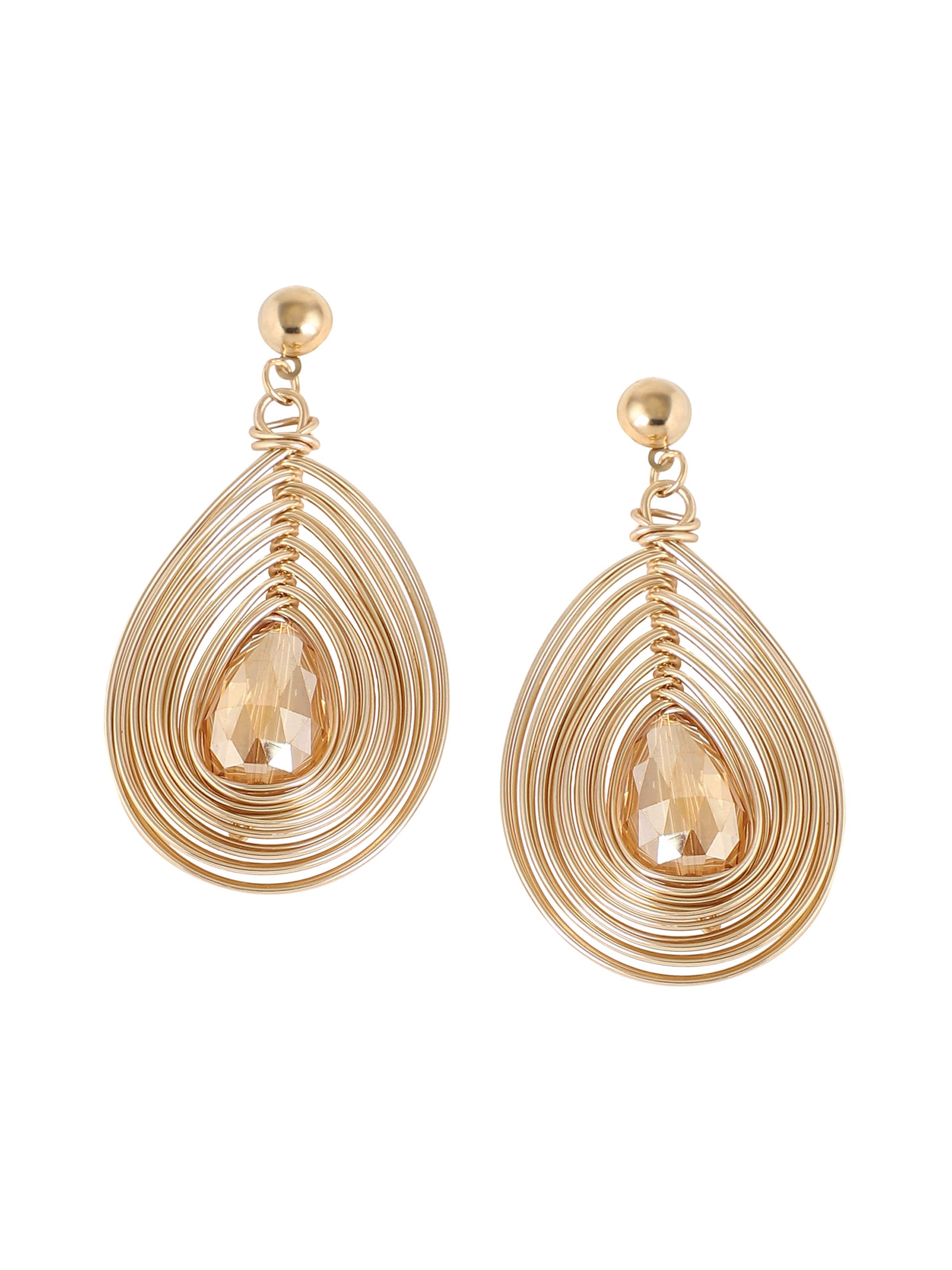 SOHI Náušnice ' Christie ' – zlatá: přední strana