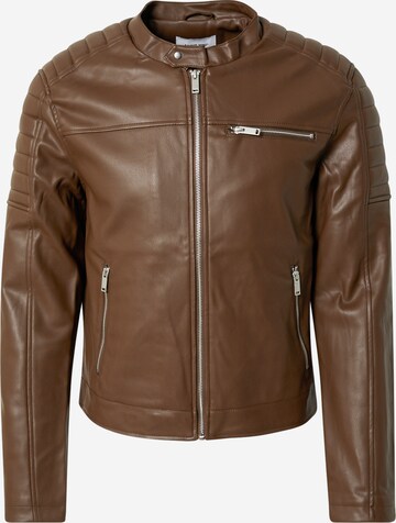 ABOUT YOU Between-Season Jacket 'Ruben' in Brown: front