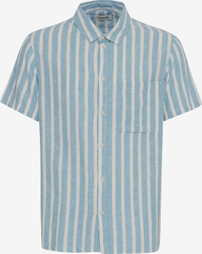 !Solid Button Up Shirt 'Fried' in Aqua / White, Item view