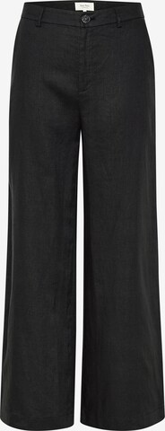 Part Two Wide leg Broek 'Ninnes' in Zwart: voorkant