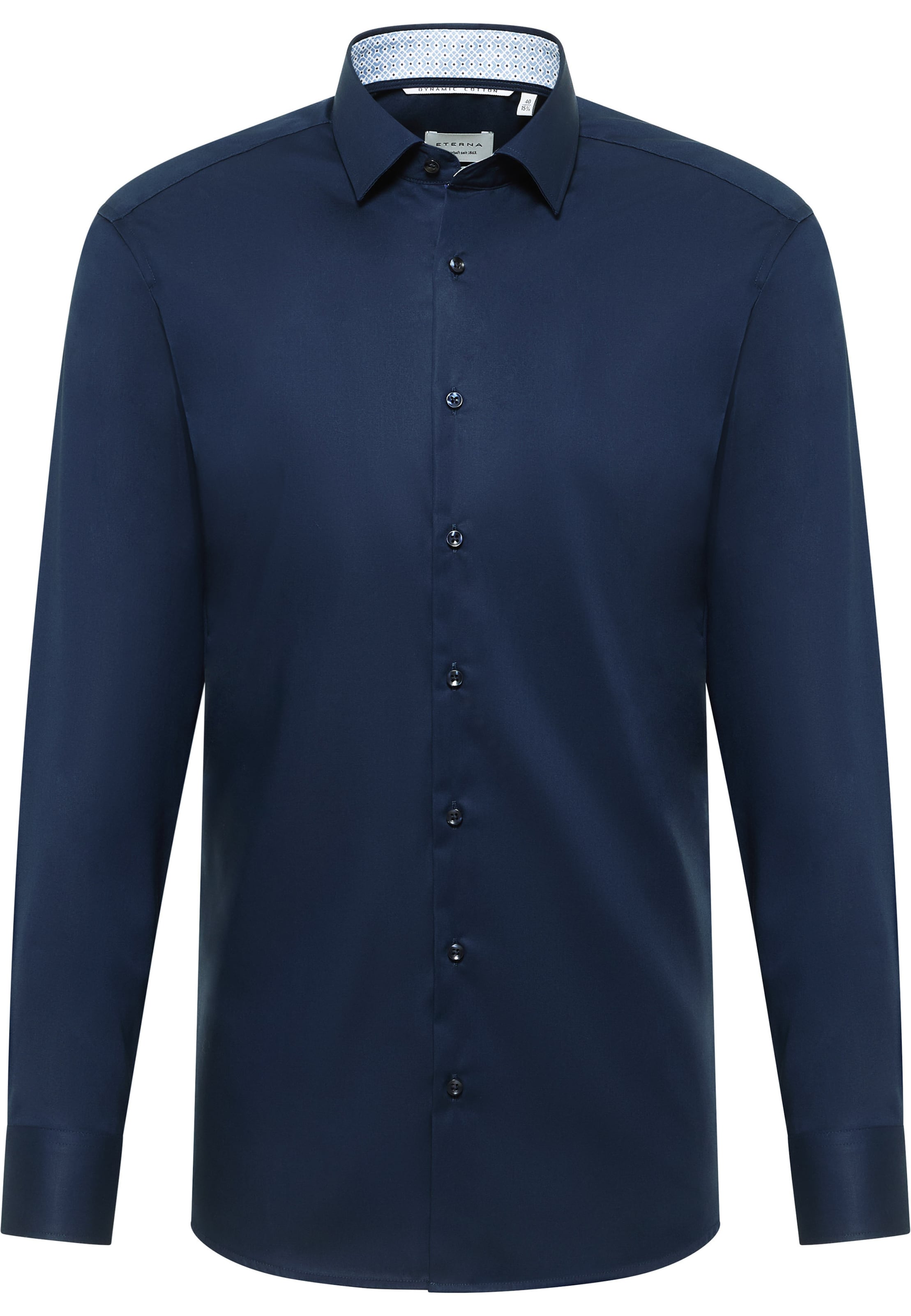 ETERNA Zakelijk overhemd in Blauw: voorkant