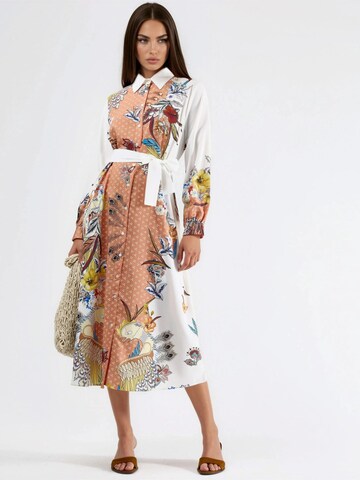 Abito camicia di MSN Collection in bianco: frontale
