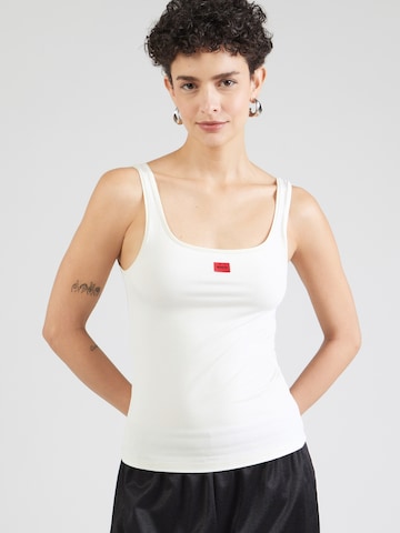 HUGO Φανέλα σε λευκό: μπροστά