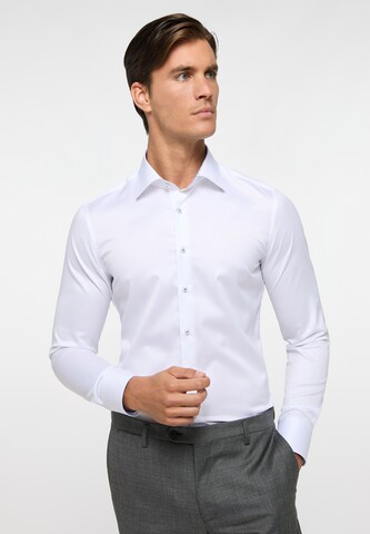ETERNA Slim fit Button Up Shirt in White: front