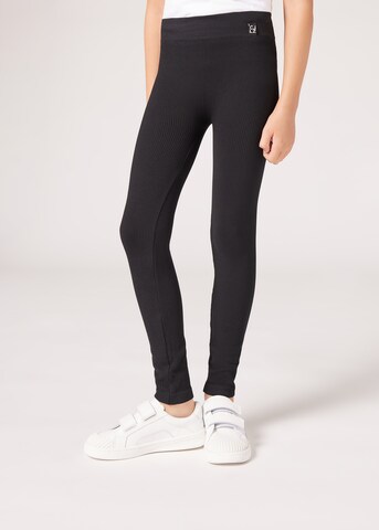 CALZEDONIA Skinny Leggings in Schwarz