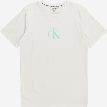 Calvin Klein Swimwear Shirt in Wit: voorkant