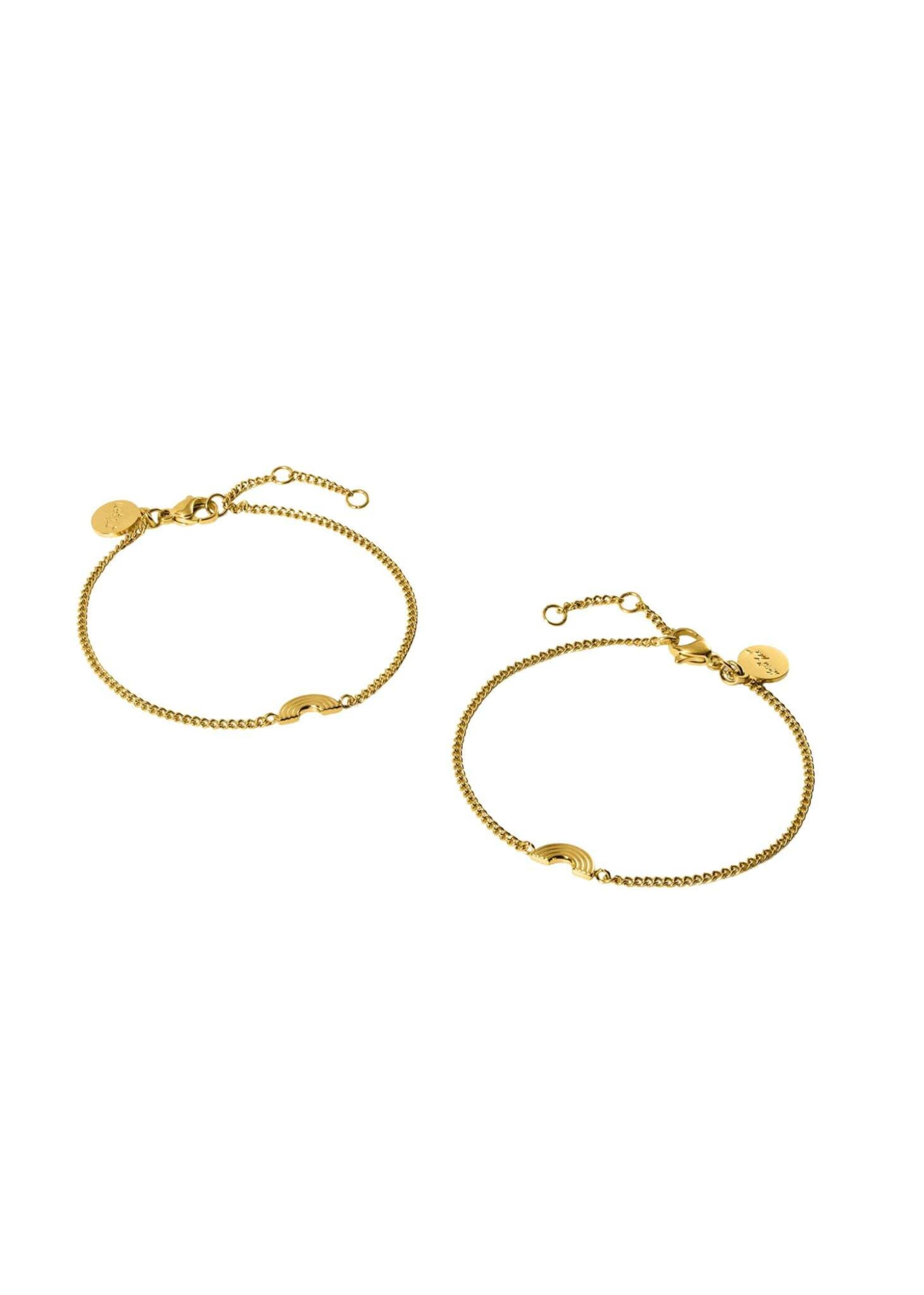 PURELEI Armband 'Rainbow Love' in Goud: voorkant