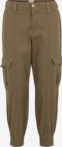 River Island Petite Tapered Cargo trousers in Green: front