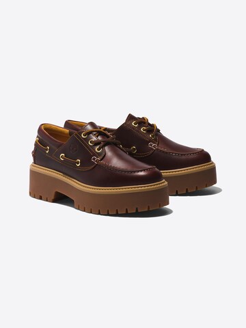 TIMBERLAND Lace-up shoe 'Stone Street 3 Eye' in Brown