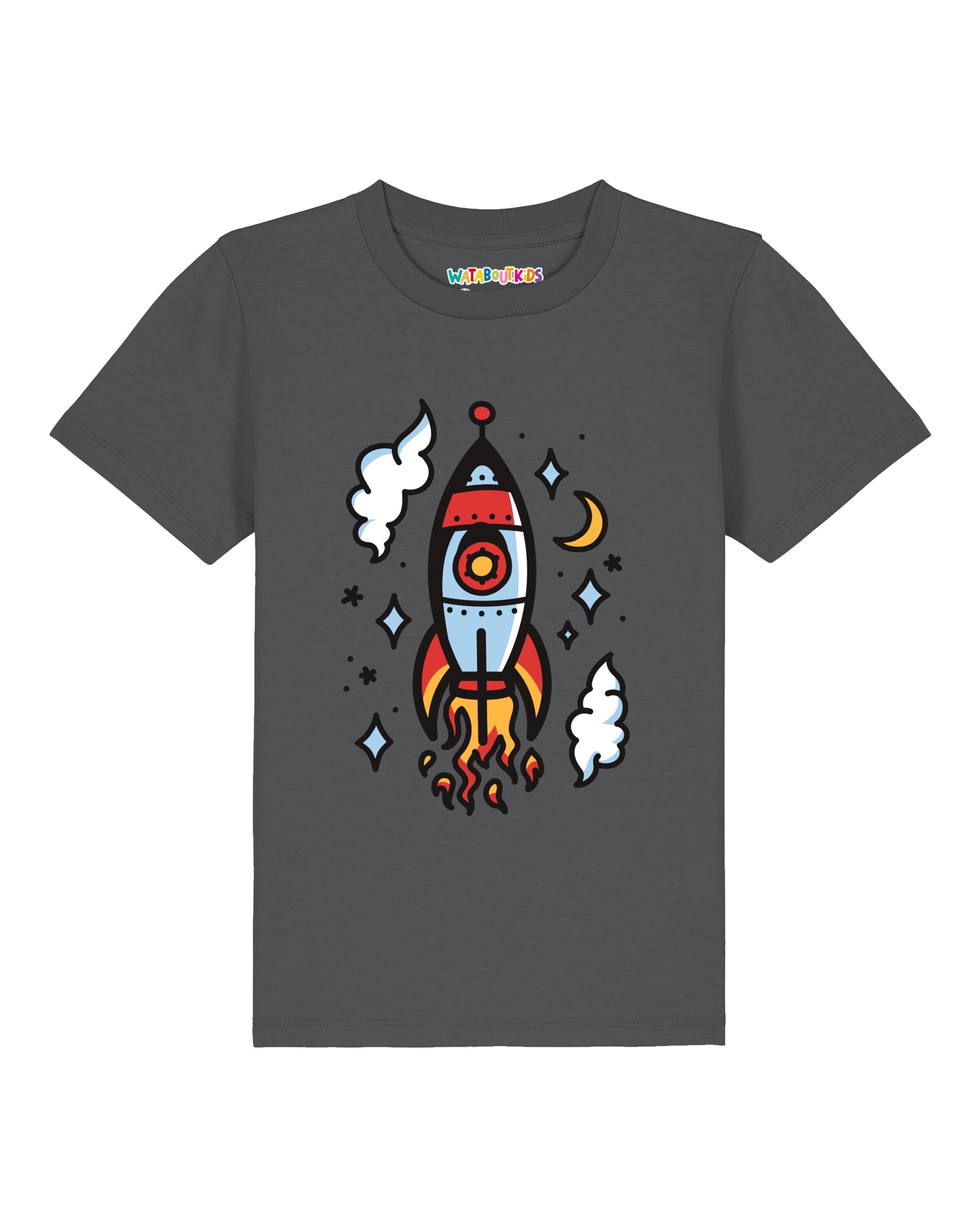 watabout.kids Shirt 'Rakete' in Grey: front