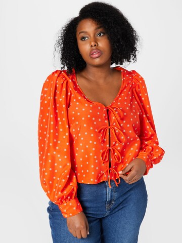 Levi's® PlusBluza 'Fawn Tie Blouse' - narančasta boja: prednji dio