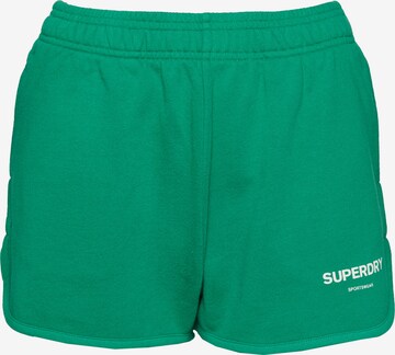 Superdry Regular Sportbroek 'Core' in Groen: voorkant