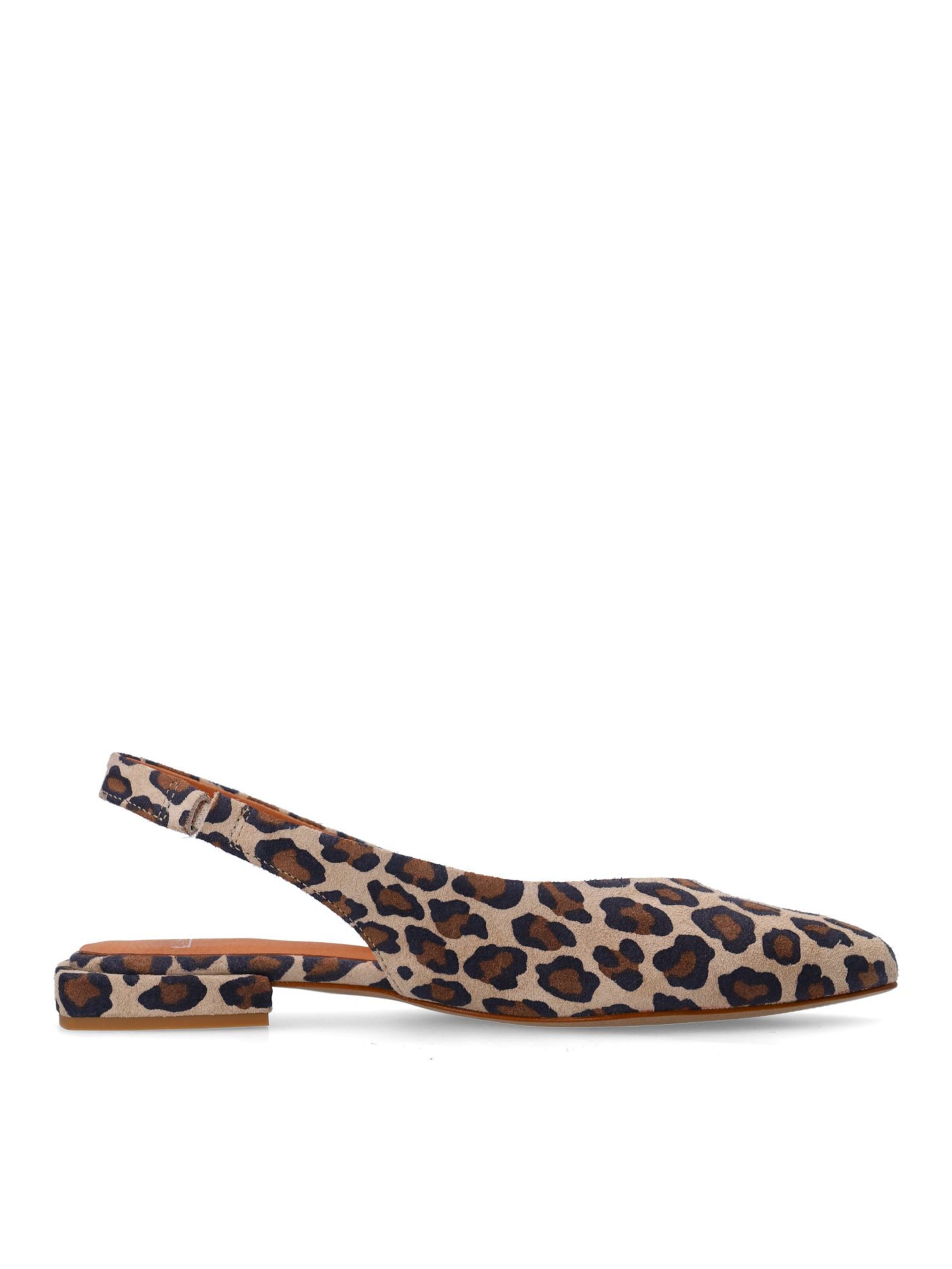 MANFIELD Ballerina met riempjes in Beige