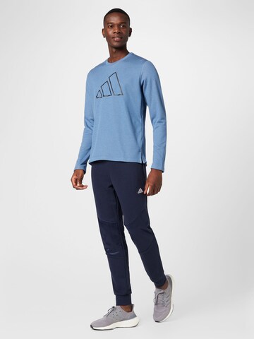 ADIDAS PERFORMANCE Sportsweatshirt 'Train Icons 3 Bar Logo ' in Blau