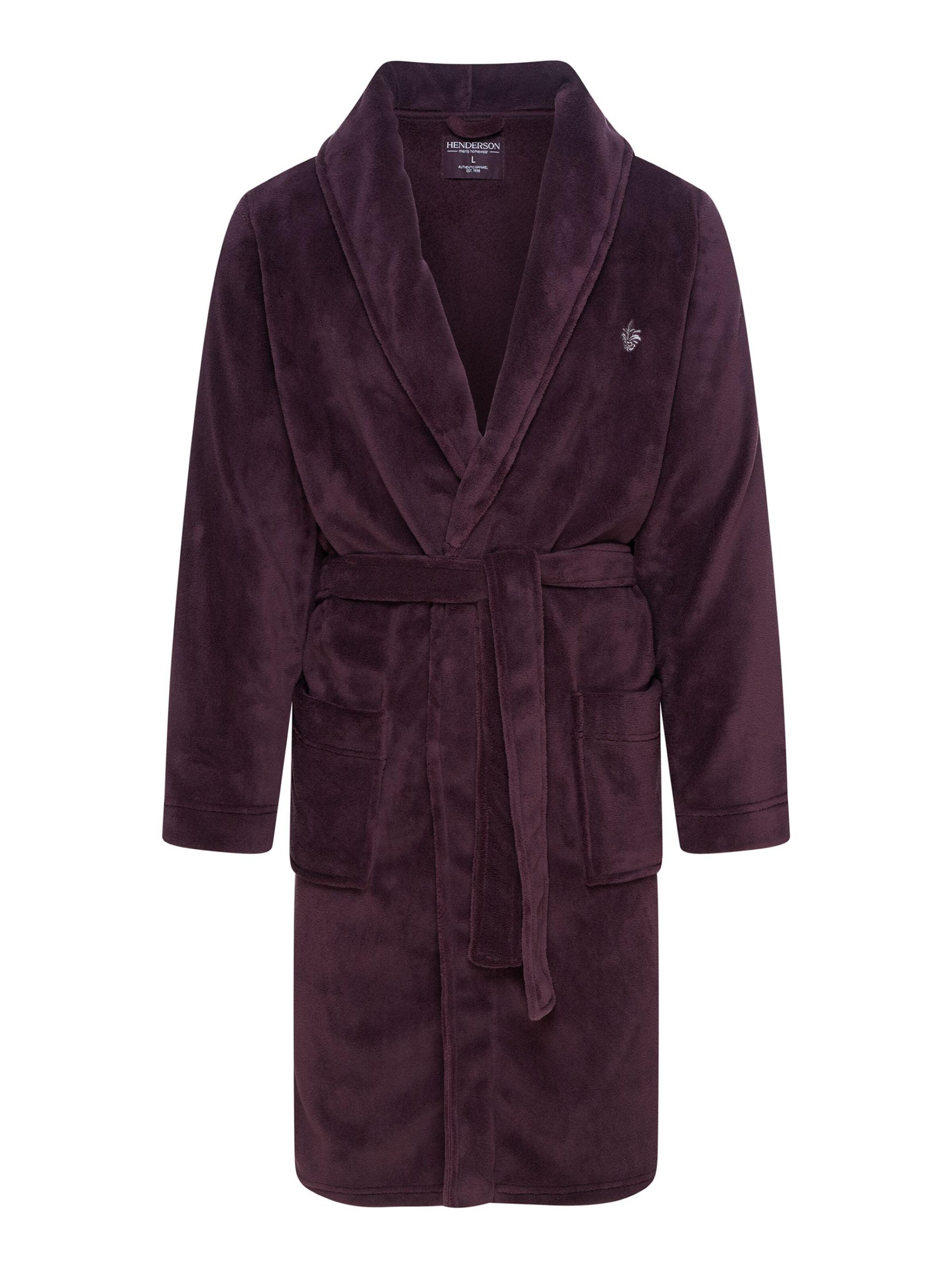 Henderson Bathrobe short 'INCOME' in Brown