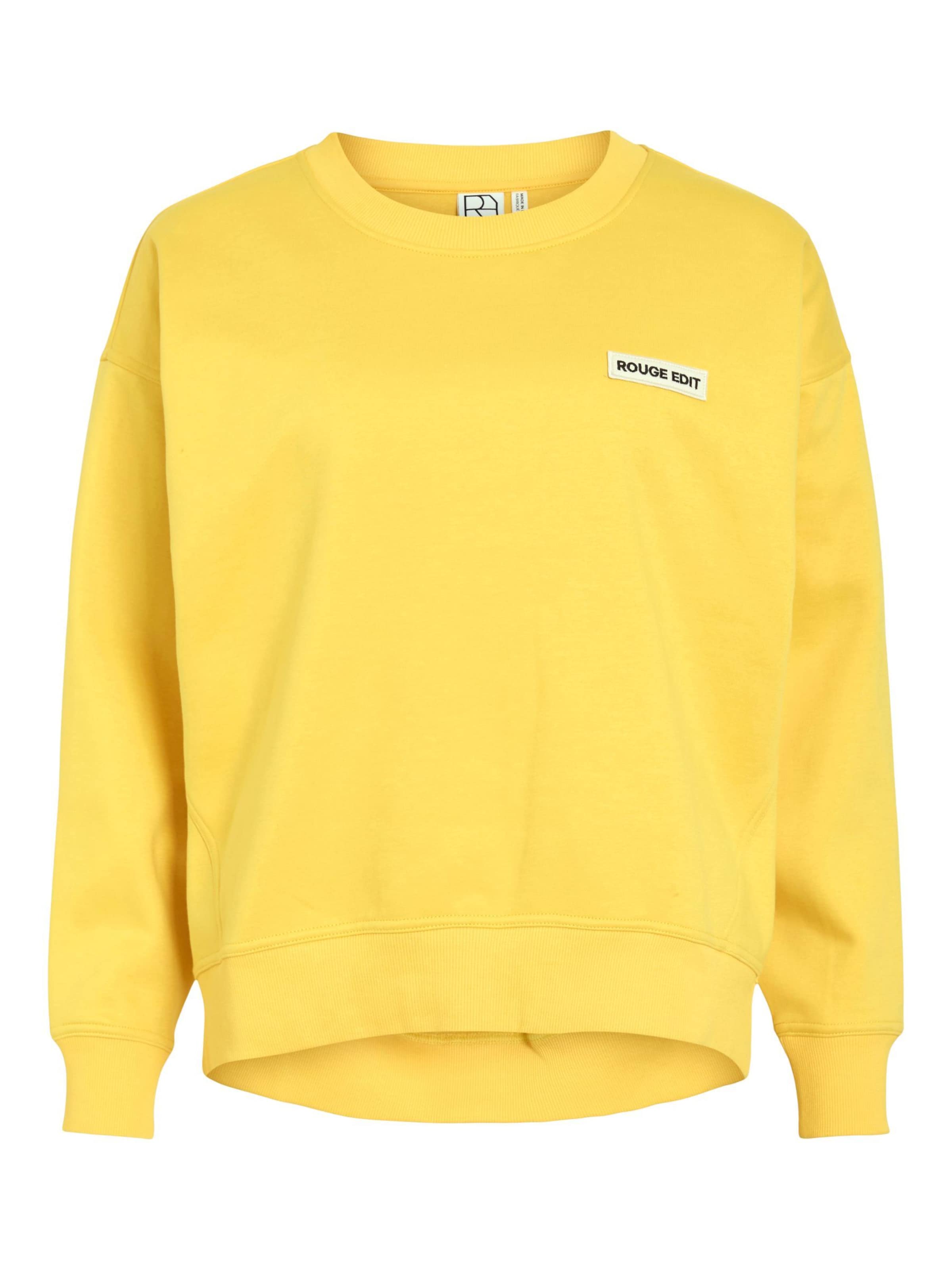 Sweat-shirt ROUGE EDIT en jaune : devant
